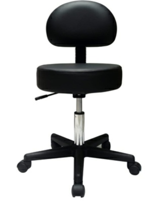 Adjustable Office/Lab Swivel Stool with Backrest