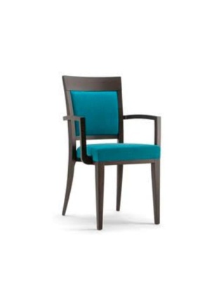 Modernic Wooden Dining Chair with Upholstered Seat and Back