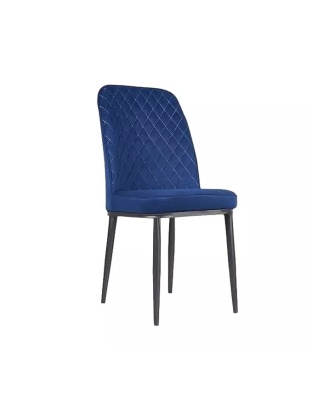Diamond-Stitched Velvet Dining Chair