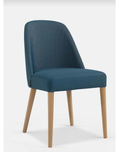 Teal Fabric Light Legs Dining Chair