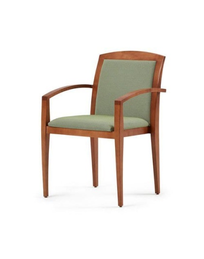 Classic Wooden Dining Chair with Upholstered Seat