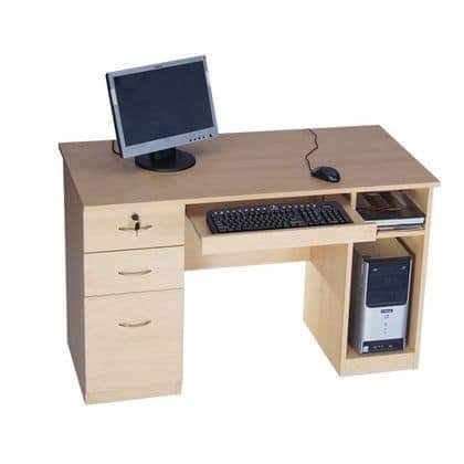 Modern Wooden Computer Desk with Storage