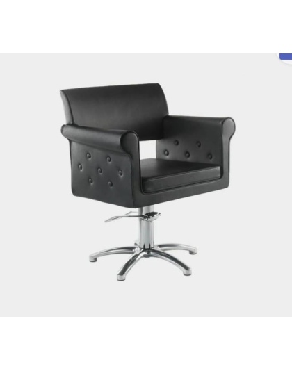 Square Modern Black Salon Chair